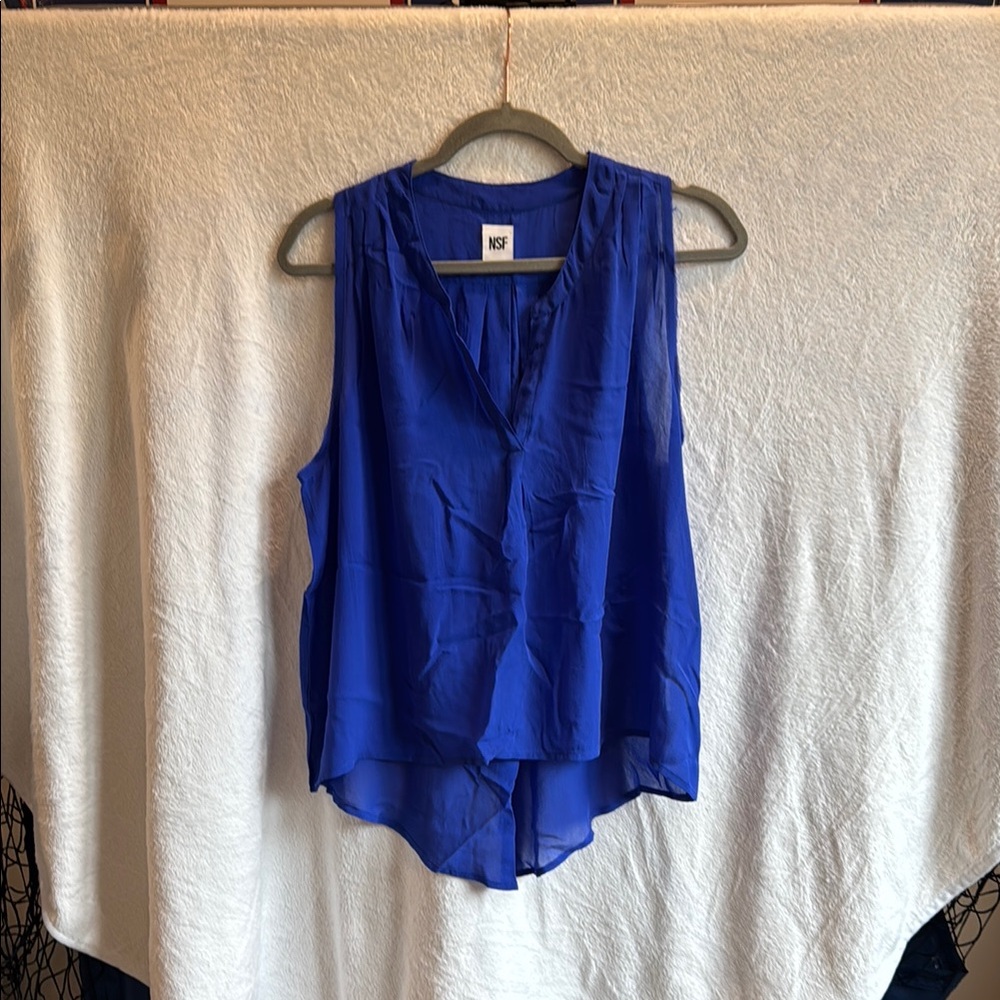 NSF Women's Blue Sleeveless Top